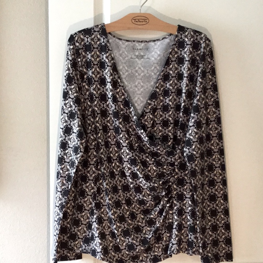 Talbots Faux Wrap Blouse